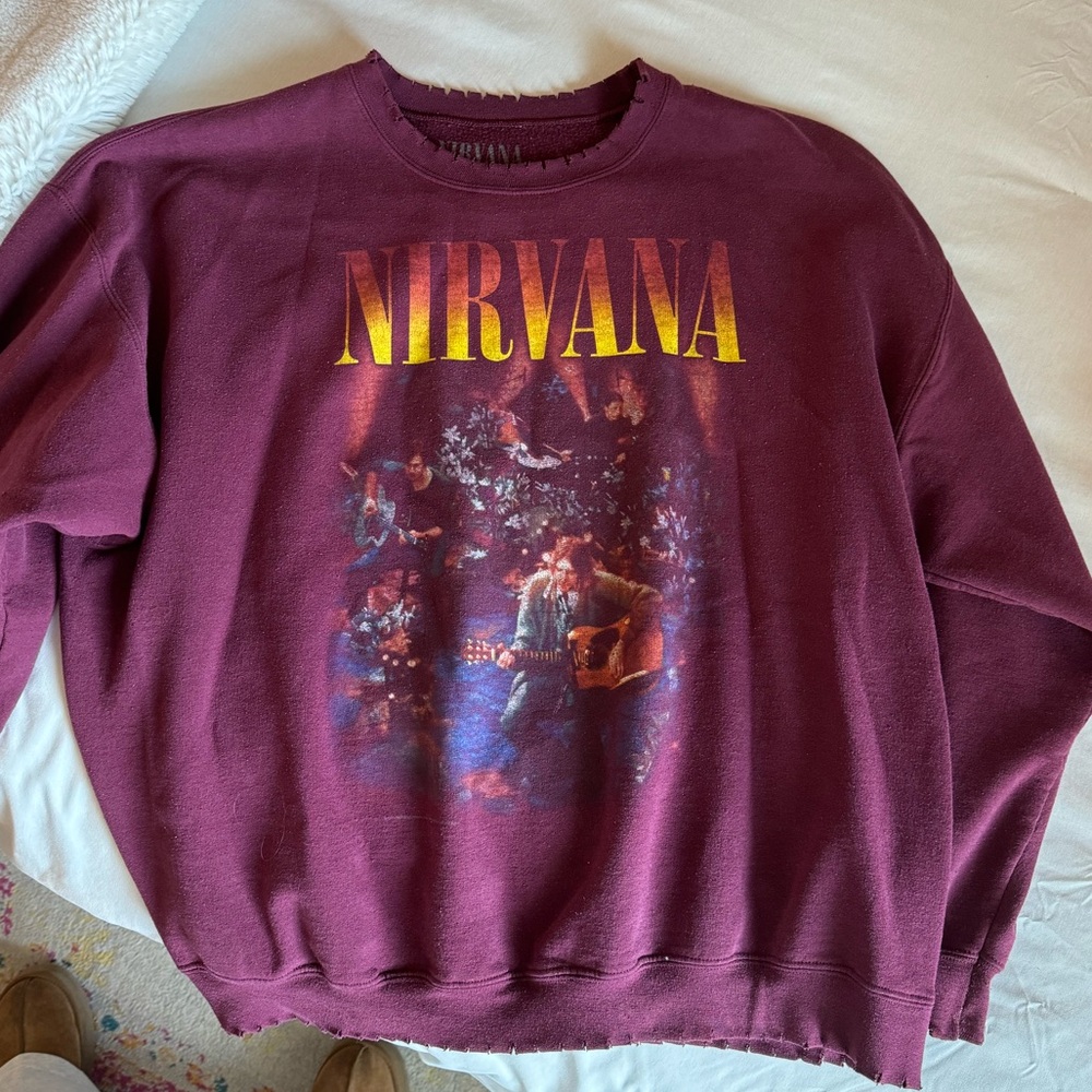 Oversized (one size) Nirvana sweatshirt from urban outfitters